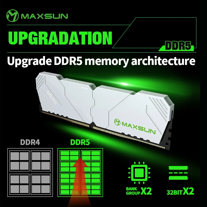 Ddr5 16Gb 6000Mhz - MAXSUN Dissipador de calor Memoria RAM
